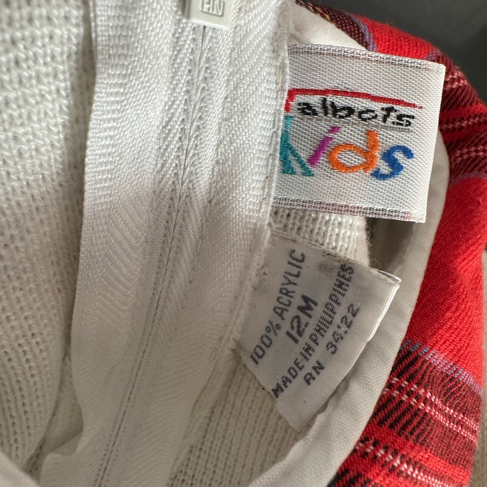 Vintage Plaid Collar Kids One‎ Piece - Picture 5 of 6